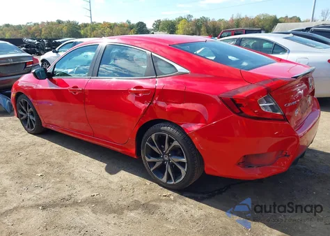 2020 Honda Civic Sport из США, поврежденный, VIN 2HGFC2F81LH522373